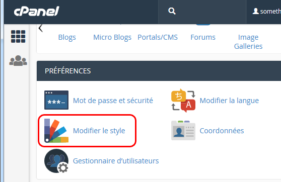 cPanel : style Rétro