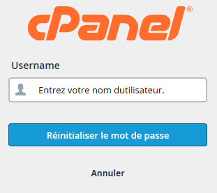 cPanel : nom d'utilisateur