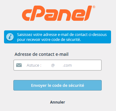 cPanel : adresse e-mail
