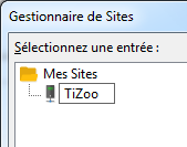 FileZilla : Menu fichier