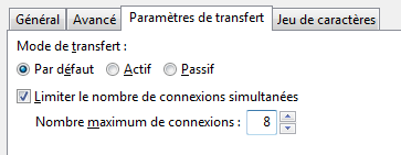 FileZilla : Limiter le nombre de connexions