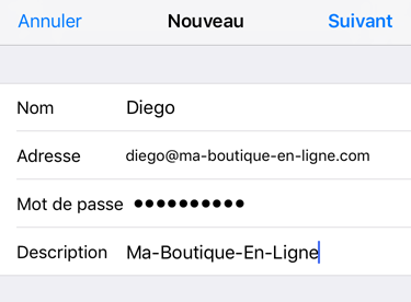 Accédez à un compte e-mail sous iOS / iPhone