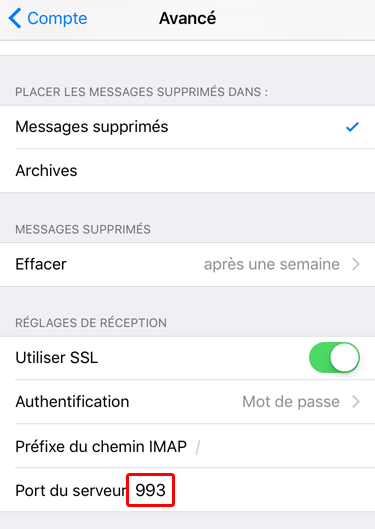 Accédez à un compte e-mail sous iOS / iPhone