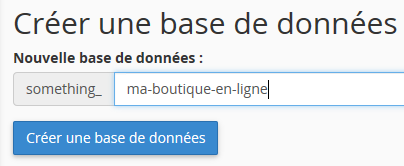 Créer une base de données, BDD, DB