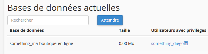 Associer un utilisateur à une BDD MySQL