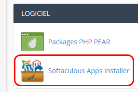 Déplacement de WordPress : Softaculous